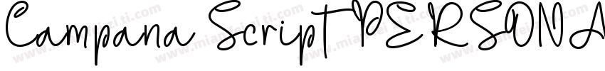 Campana Script PERSONA字体转换